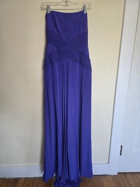 Nicole Miller Strapless Violet Maxi Gown
